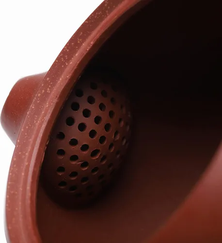 Vista 6 de Fine Yixing - Juego de tetera de arcilla china genuina hecha a mano, 7.8 onzas con 2 tazas, infundir té Kungfu