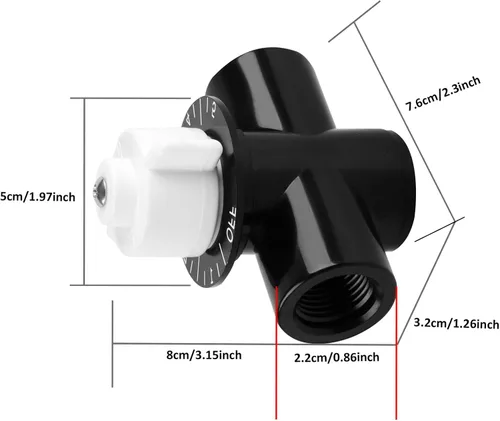 Vista 2 de R172086 Válvula de control, válvula de cloro de 1/2 pulgada compatible con Pentair Rainbow 320, 322, 300-29X cloro/bromo piscina y spa alimentador