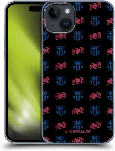 Vista 9 de Head Case Designs Funda rígida con licencia oficial del FC Barcelona con logotipo y patrón de Forca Barca compatible con Apple iPhone 15 Plus