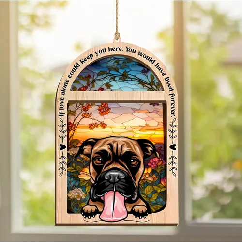 Vista 54 de LOVELYPOD Adorno de Navidad personalizado de sabueso afgano, atrapasoles con nombre, regalos de pérdida de mascotas, regalos para amantes