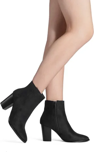 Vista 6 de DREAM PAIRS Botines de tacón grueso de bloque para mujer