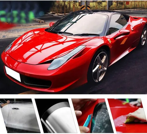 Vista 6 de Hohofilm PPF Película protectora para pintura de coche, autoadhesiva, vinilo automotriz, auto-reparable, hoja de vinilo transparente con brillo