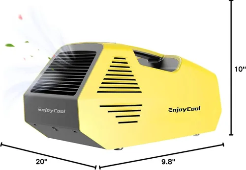 Vista 9 de Aire acondicionado portátil, bajo consumo de energía de 220 W, 24 V CC, aire acondicionado de tienda de campaña 2380BTU, CA de enfriamiento rápido