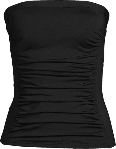 Vista 5 de Lands End Traje de baño tankini sin tirantes para mujer con tirantes extraíbles y ajustables