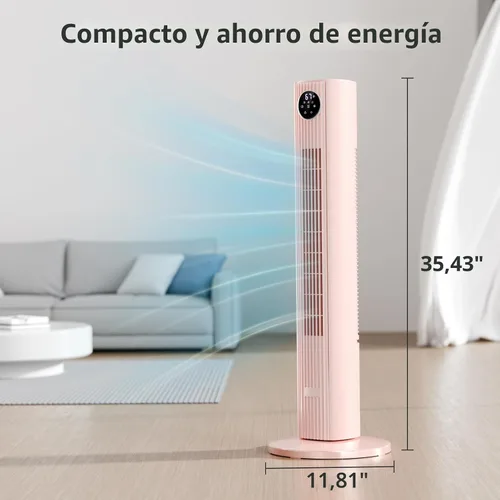 Vista 5 de Antarctic Star Ventilador de Torre Portátil Ventiladores de Piso Oscilante 85° Ventilador Silencioso de Enfriamiento Temporizador 12H Control Remoto