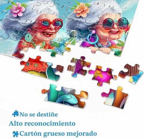 Vista 4 de Rompecabezas de 1000 piezas de playa de verano para adultos, rompecabezas de paseo de playa divertidos de PICKFORU, rompecabezas únicos y difíciles