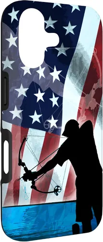 Vista 3 de Bowfishing American Flag Bow Hunting for Fish bowfisher Case for iPhone 17