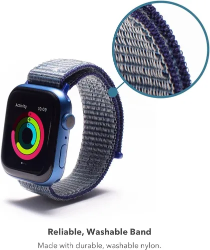 Vista 7 de ZAGG Gear4 - Correa elástica trenzada Solo Loop - SM - Verde bosque - Compatible con Apple Watch de 1.496 pulgadas, 1.575 pulgadas, 1.614 pulgadas