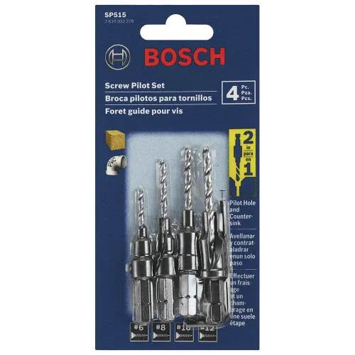 Vista 2 de Bosch SP515 Juego de brocas avellanadoras con vástago hexagonal de 5 piezas