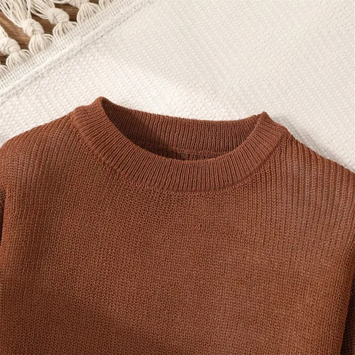 Vista 3 de PATPAT Suéter de punto para bebés y niñas, ropa de manga larga sólida cálida
