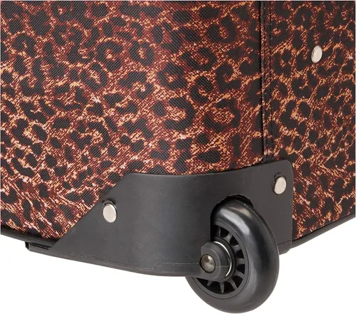 Vista 3 de Rockland Vara Softside - Equipaje vertical, leopardo rosa, juego de 3 piezas (202228), Pink Leopard, Vara Softside Juego de equipaje vertical de 3