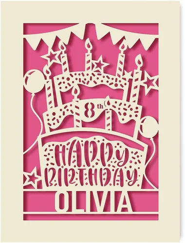 Vista 7 de howson london Tarjeta de cumpleaños personalizada, regalo de feliz cumpleaños para su niña, hija, niños, hijo, nieta, amiga, novia con sobre 12, 13