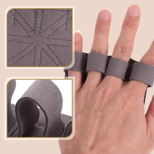 Vista 8 de INOOMP Guantes de entrenamiento, 1 par de guantes de entrenamiento antideslizantes para levantamiento de pesas, ligeros, protectores de palma