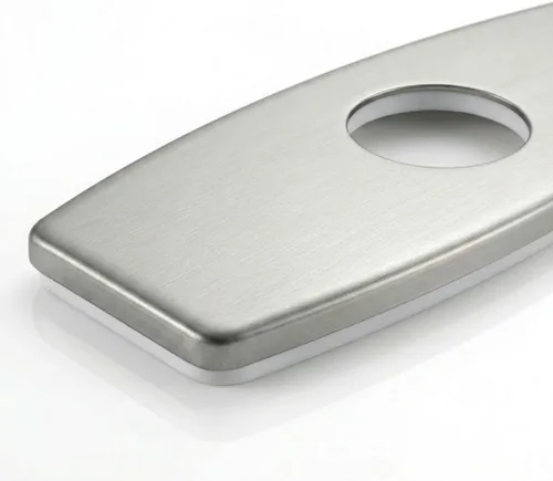 Vista 9 de Aquafaucet placa de 4 pulgadas con orificio para la llave del tocador de baño, con acabado en bronce aceitado, P-6N SUS304 Stainless Steel, Foam