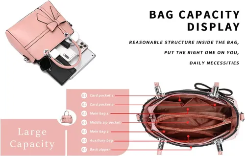 Vista 3 de JHVYF Carteras y bolsos de mano para mujer, bolsos de hombro