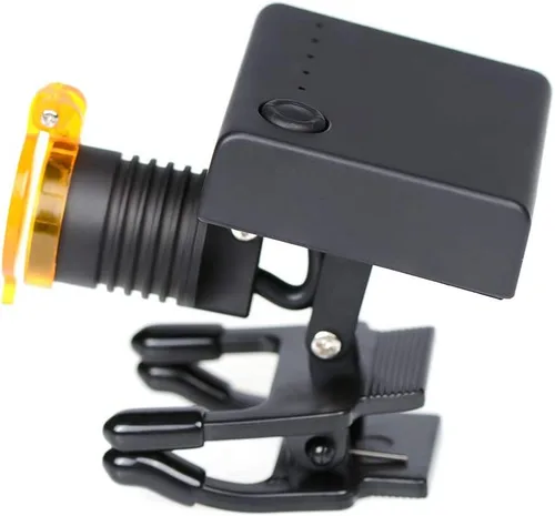 Vista 2 de NSKI Linterna frontal LED de 3 W con filtro, tipo clip de plástico para lupas