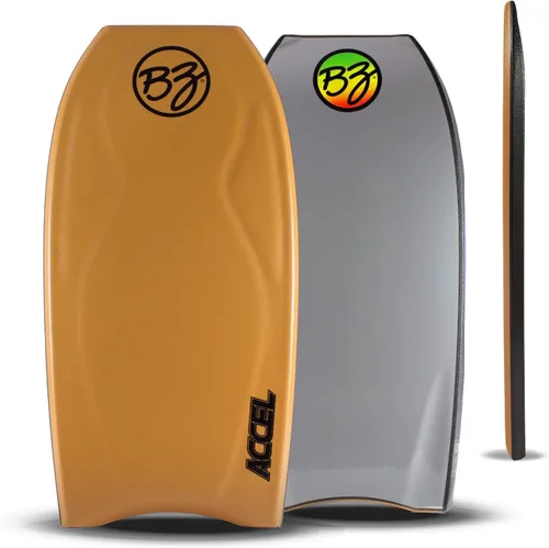 Vista 9 de BZ Bodyboards - Accel Pro Board - Crescent Tail, Slick Bulbs, borde de corte contorneado de la cubierta, alto rendimiento - Jinetes avanzados