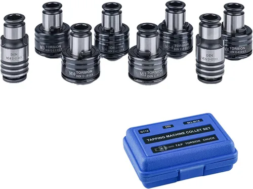Vista 11 de ZAC Adaptador de Portabrocas de Taladro GT12, Compatible con Máquina Roscadora Eléctrica M16R, Metal, Incluye Llave de Portabrocas, Adaptador