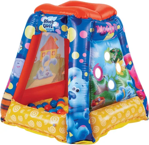 Vista 2 de Blues Clues Blue's Clues & You! Ball Pit 20 pelotas – Casa de juegos inflable para niños y niñas [pelotas incluidas]