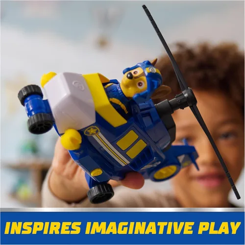 Vista 3 de PAW Patrol: Air Rescue Chase Hero Helicóptero de juguete con figura