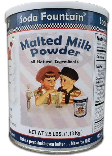 Vista 6 de Soda Fountain Leche Malteada en Polvo 1 lb. Recipiente - Polvo de Malteada para Helado y Pastelería