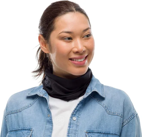 Vista 2 de BUFF Original EcoStretch - Polaina para el cuello, protección solar UPF 50, transpirable, versátil, de secado rápido, colores sólidos, tamaño adulto