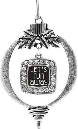 Vista 49 de Inspired Silver - Bon Voyage Cruise Ship Charm Ornamento – Adornos navideños cuadrados de plata con joyas de circonita cúbica