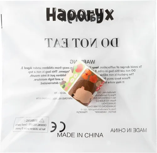 Vista 9 de Haooryx 300 piezas Calcomanías de erizo de otoño para hacer caras, escena en rollo, haz tu propio erizo decorativo, calcomanía autoadhesiva mixta