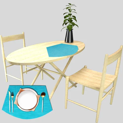 Vista 7 de PIGCHCY Juego de 4 manteles individuales en forma de cuña para mesa de comedor, tejido cruzado, lavables, resistentes al calor, manteles Bambúes
