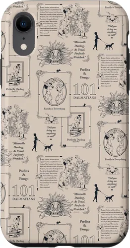 Vista 24 de Funda con estampado de libro vintage para iPhone 16 Disney 101 Dálmatas