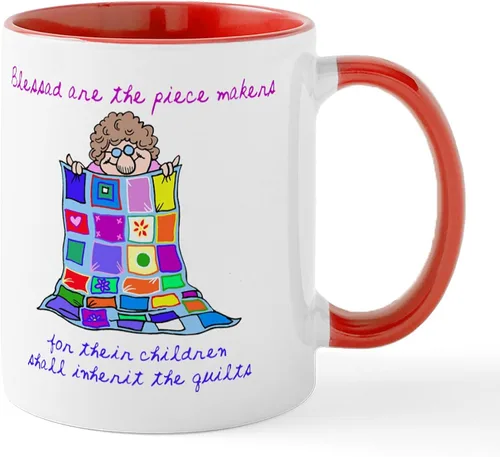 Vista 56 de CafePress I'd Rather Be Quilting Mug Taza de café de cerámica de 11 oz (11.0 fl oz)