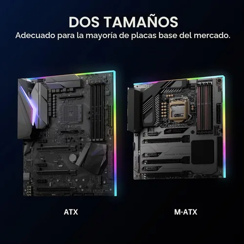 Vista 8 de AsiaHorse Tira de Luz ARGB para Placa Base, 24 RGB Direccionables Independientes, 5V 3-pin Aura Sync, Kit de Piezas de PC LED Lightsaber-X