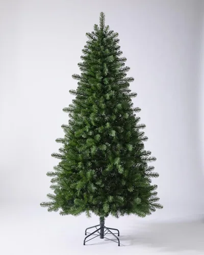 Vista 8 de Treetopia Grand Evergreen Fir - Árbol de Navidad artificial para interiores, preiluminado con luces LED transparentes, ramas con bisagras