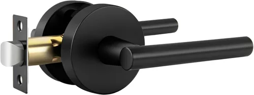 Vista 17 de Goldenwarm Juego de cerraduras negras para puerta exterior con cerrojo, aleación de zinc con llave igual con cerrojo de seguridad, manija de puerta