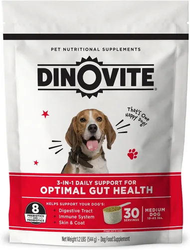 Vista 10 de Probióticos Dinovite para perros pequeños, adorno probiótico para alimentos, 30 porciones