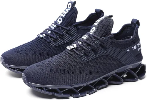 Vista 2 de Zapatos para correr para hombres, zapatos de deporte de moda, transpirable, antideslizante, gimnasio, deportes de trabajo, entrenadores