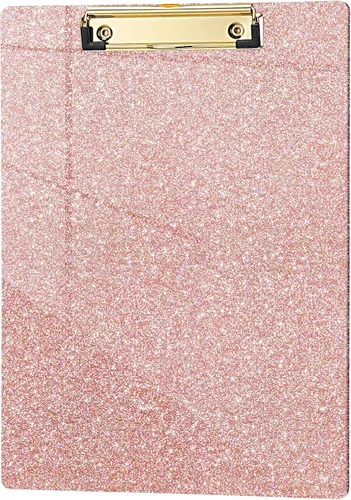 Vista 29 de Hongri Portapapeles de Plástico y Acrílico con Purpurina, 8.5x11" Portapapeles Tamaño Carta A4 Estándar para Aula, Profesor, Mujeres. Bonito