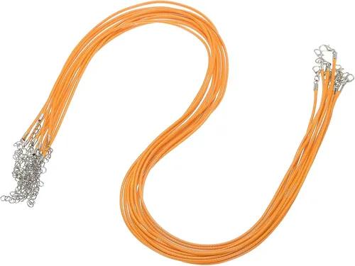 Vista 89 de MECCANIXITY 10 cordones de collar encerado de 18 pulgadas, cadena de collar a granel con cierre de 0.059 in de cuerda de cuero encerado para hacer