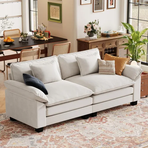 Vista 58 de CDCASA Silla de acento de gran tamaño de 50'' con otomana Asiento extra ancho y profundo estilo sofá nube para sala de estar, dormitorio, rincón