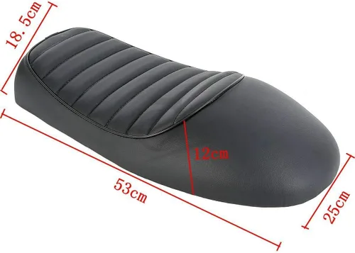 Vista 2 de Green-L Universal Black Hump Vintage Cafe Racer Funda de sillín para Honda Negro