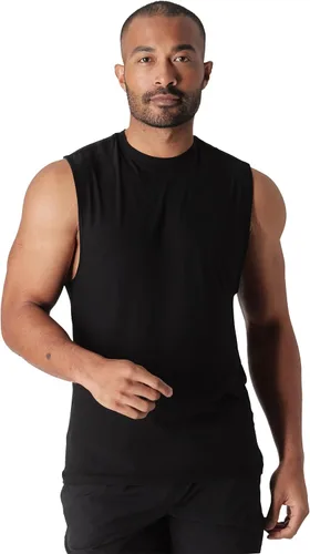 Vista 40 de True Classic Camisas de entrenamiento para hombre: camiseta muscular Negro