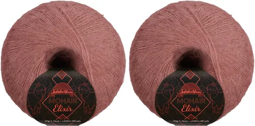 Vista 81 de JubileeYarn Mohair Elixir Yarn - 50g/Skein Baby Wool Blend - Cosmopolitan - 1 Skein