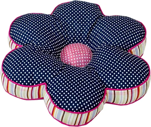 Vista 4 de ABREEZE Almohadas de flores para niñas, almohada decorativa para interiores y exteriores, con forma de flor, cojín de asiento, cojín de suelo, 16 x