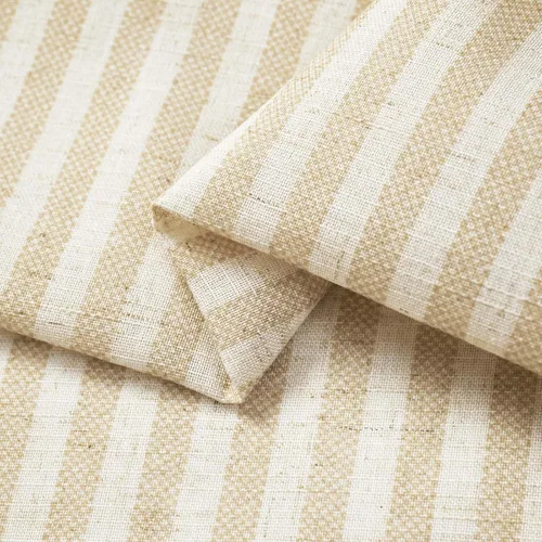 Vista 8 de Jinchan - Cortinas de lino a rayas para cocina, 24 pulgadas, beige, 2