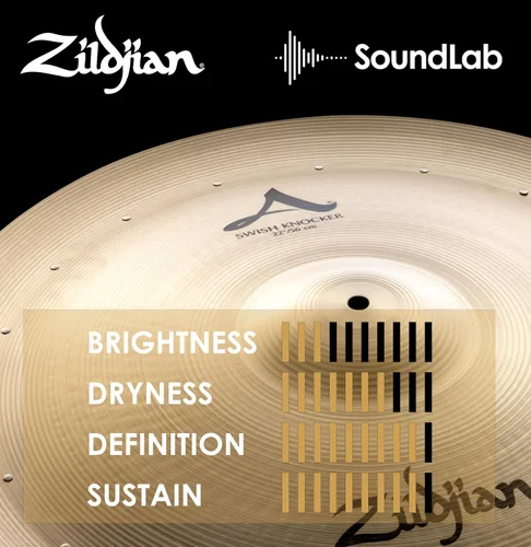 Vista 6 de Zildjian A0315 Platillo de 22" A Swish Knocker con 20 remaches