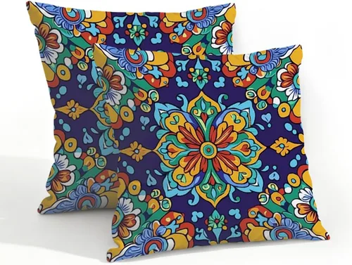 Vista 66 de Juego de 2 fundas de almohada impermeables para exteriores, 16 x 16 pulgadas, fundas de almohada decorativas de patio para muebles de jardín, sofá