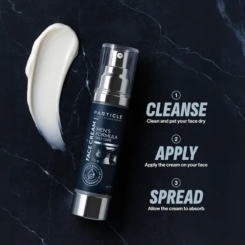 Vista 4 de Particle Crema facial 6 en 1 para hombres, humectante hidratante diario para hombres con vitamina C, aceite de jojoba, vitamina E y ácido