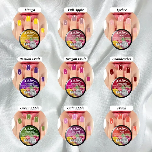 Vista 3 de Mia Secret Polvo de arte de uñas de color de moda 12 colores mezcla