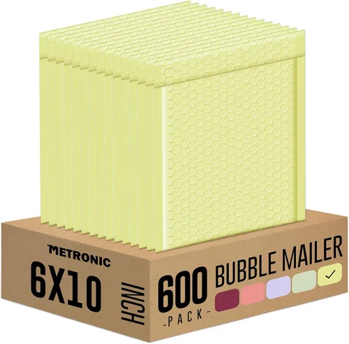 Vista 20 de Metronic Sobres de burbujas negros de 4 x 8 pulgadas, paquete de 50 bolsas