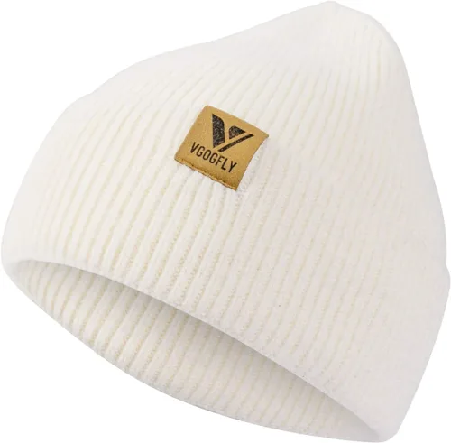 Vista 19 de Vgogfly Gorro holgado para mujer, gorro de punto de invierno, suave y cálido, gorro de esquí unisex Beige